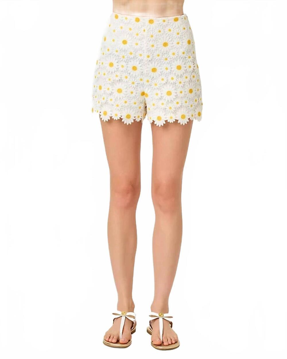 NEW LILLY PULITZER devra high rise lace short in white